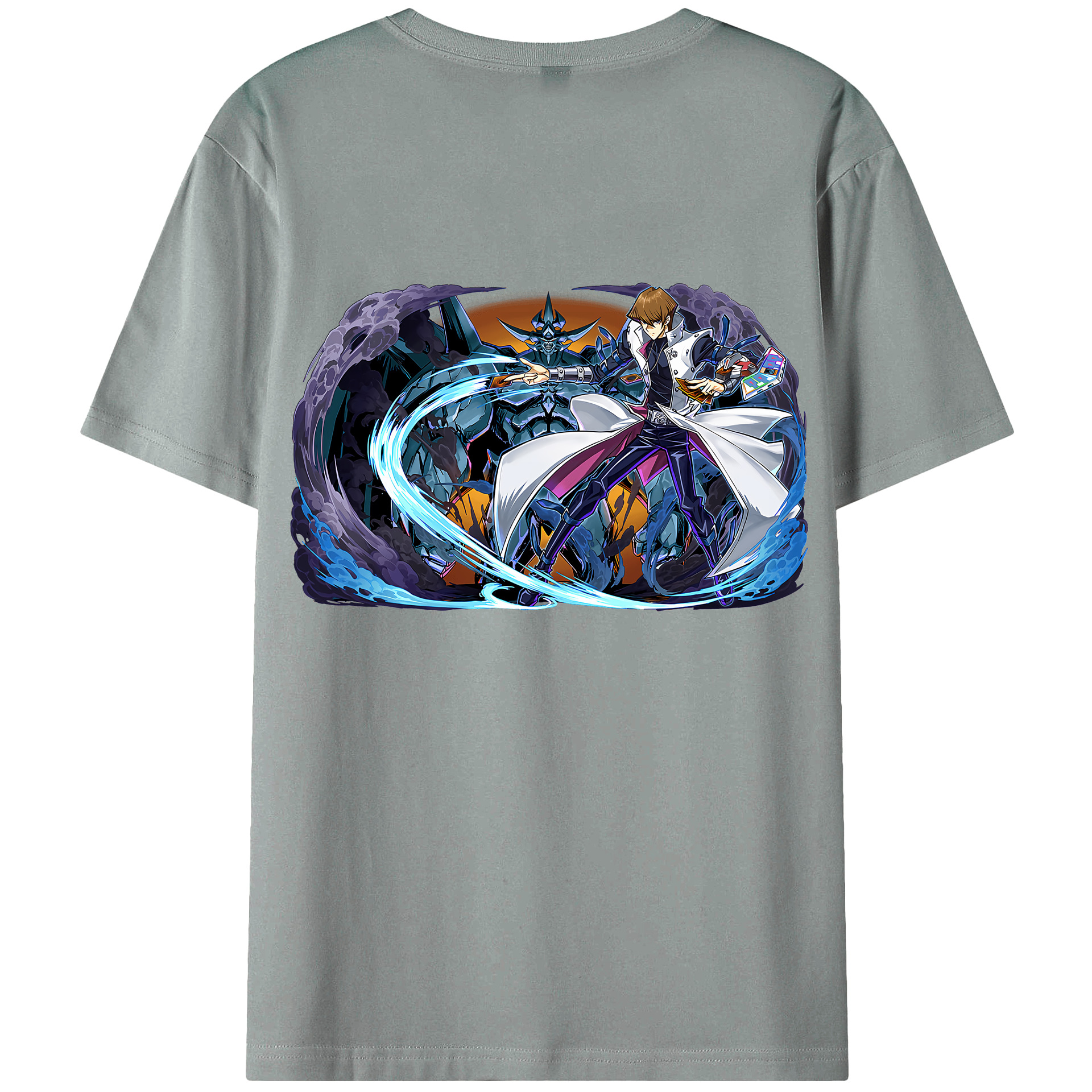（画像用） 遊☆戯☆王 Yu-Gi-Oh! 綿100％ メンズ半袖Tシャツ（バックプリント） 通気性